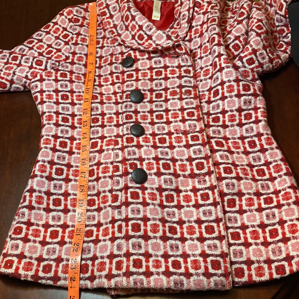 🩷❤️🤍 Beautiful Fully Lined Double Breasted Jacket With 2 Front Pockets 🎉HP🎉 - Picture 11 of 11